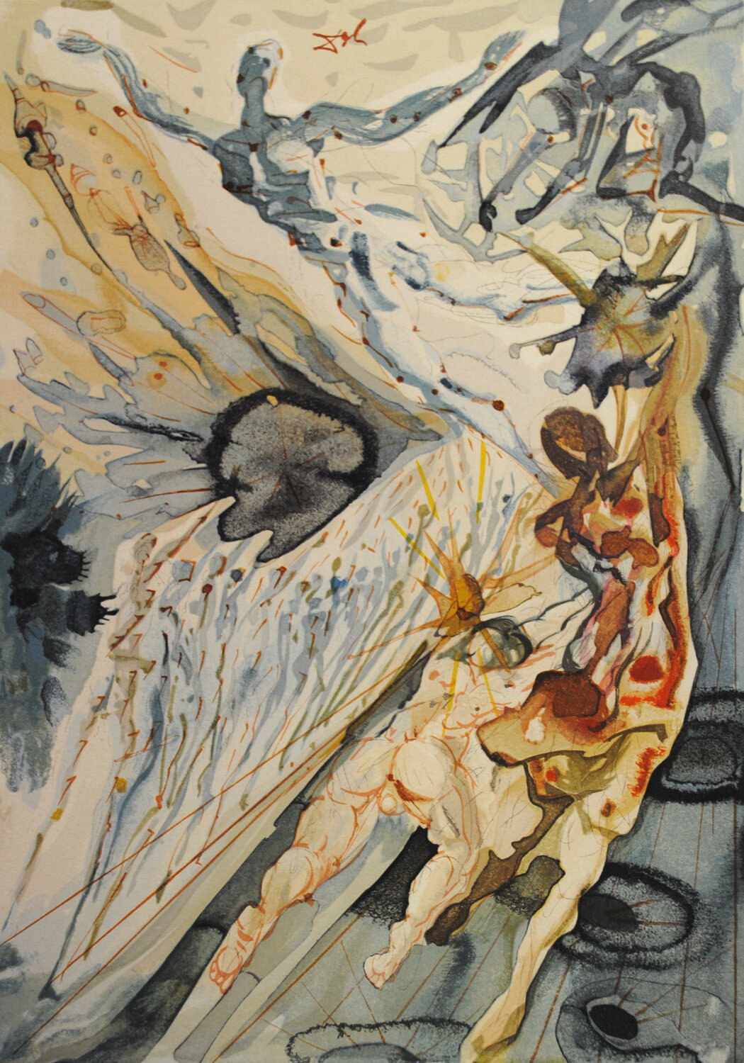 専用他の方発送×Salvador Dalí  Purgatory 3 Salvador Dali - Purgatory #26, Encounter With Two Groups Of The